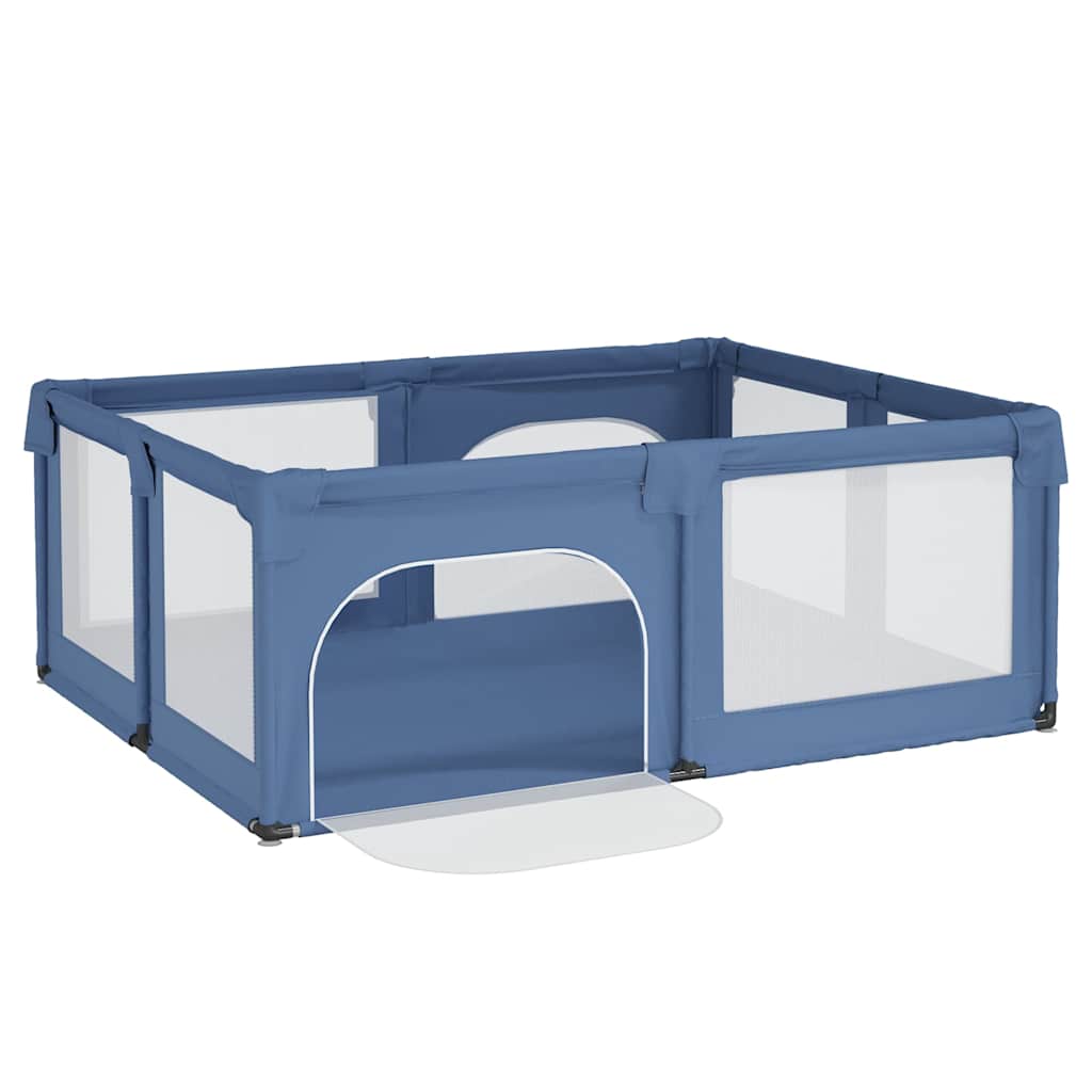 Infant Playpen with 2 Access Doors – Safe Light Blue Baby Pen